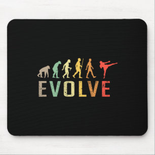 Kickboxing Muay-thai Evolution Vintage Funny Desig Mouse Mat