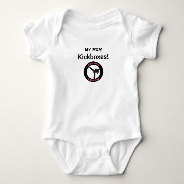 Kickboxing mum baby bodysuit (Front)