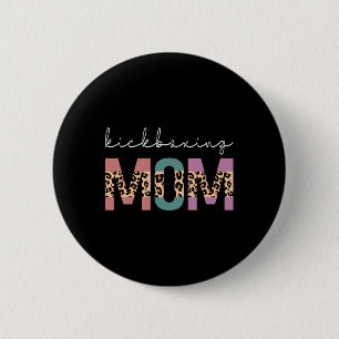 Kickboxing Mum Funny Boxing Kickboxer Mum Gift Leo 6 Cm Round Badge