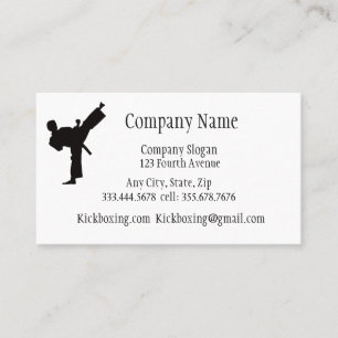Kickboxing or Martial Art Sport Business Card