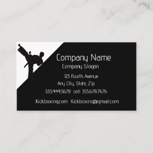 Kickboxing or Martial Art Sport Business Card