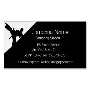 Kickboxing or Martial Art Sport Business Card