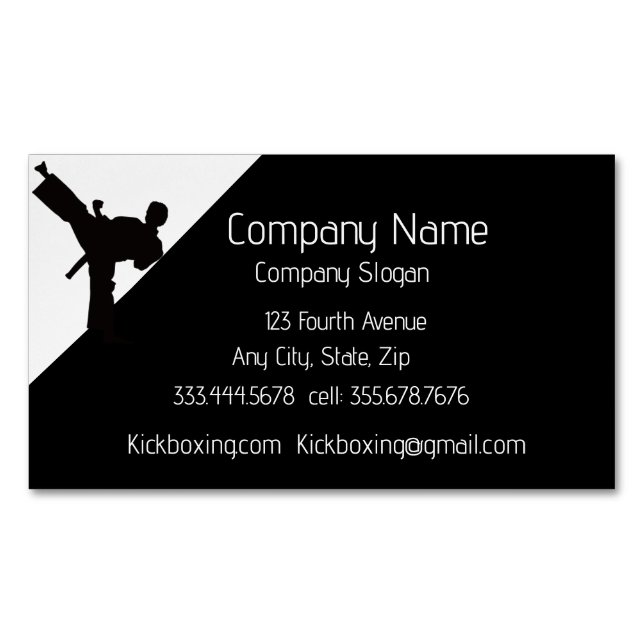 Kickboxing or Martial Art Sport Business Card (Front)