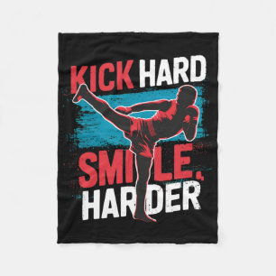 Kickboxing Outfit Muay Thai Savate Sanda Kickboxer Fleece Blanket