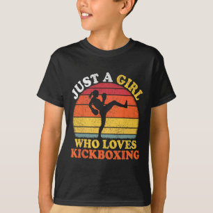 Kickboxing Player Vintage Just A Girl Who Loves Ki T-Shirt
