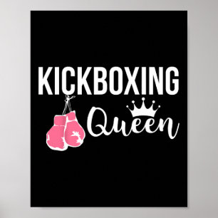 Kickboxing Queen Fitness Gym Motivational Poster