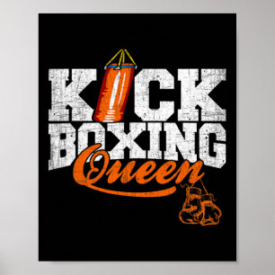 Kickboxing Queen Kickboxer Workout Graphic Poster