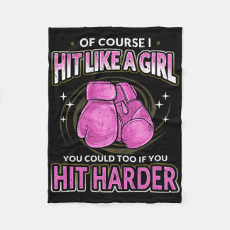 Kickboxing Quote For Women Quote Picture Fleece Blanket