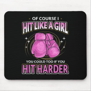 Kickboxing Quote For Women Quote Picture Mouse Mat