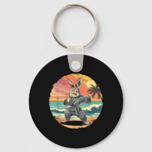 Kickboxing Rabbit Karate Taekwondo Jiu-Jitsu MMA Key Ring