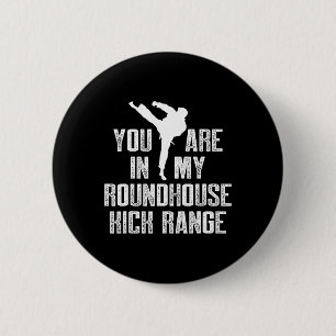 Kickboxing Range Kick Boxing Workout 6 Cm Round Badge