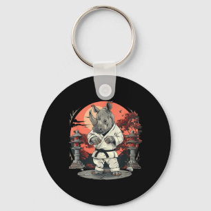 Kickboxing Rhino Taekwondo Karate MMA Funny Key Ring