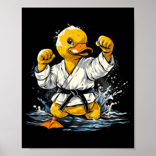 Kickboxing Rubber Duck Karate Jiu-Jitsu Mma Poster