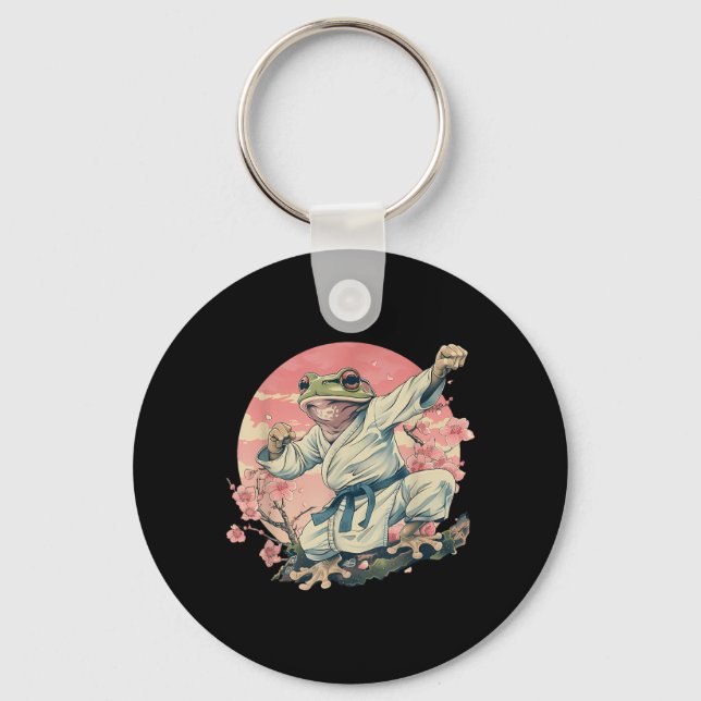 Kickboxing Sakura Jiu-Jitsu Judo Mma Toad Key Ring (Front)
