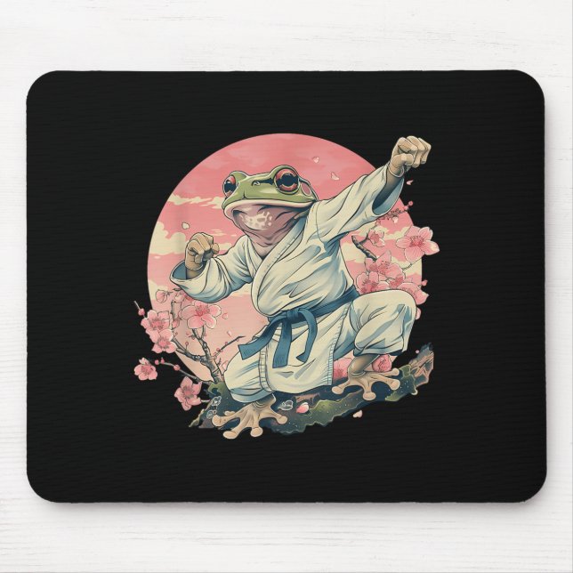 Kickboxing Sakura Jiu-Jitsu Judo Mma Toad Mouse Mat (Front)