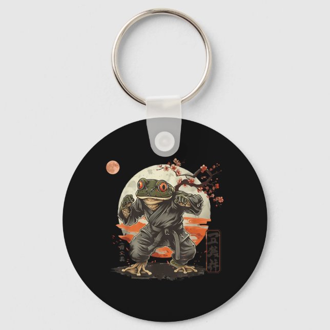 Kickboxing Sakura Jiu-Jitsu Mma Toad Taekwondo Key Ring (Front)