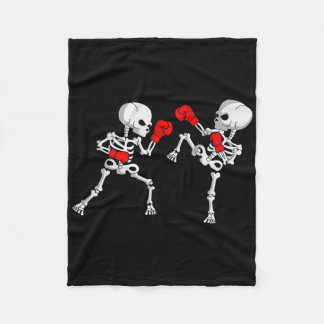 Kickboxing Skeleton Kickboxer Boxing Mma  Fleece Blanket