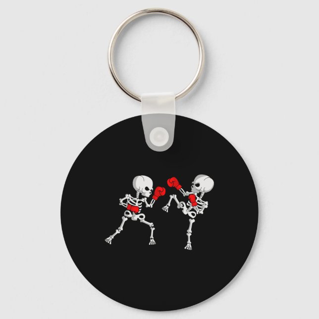 Kickboxing Skeleton Kickboxer Boxing Mma  Key Ring (Front)