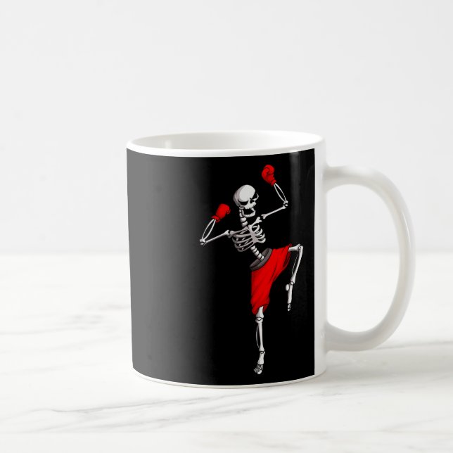 Kickboxing Skeleton Kickboxer Mma  Coffee Mug (Right)