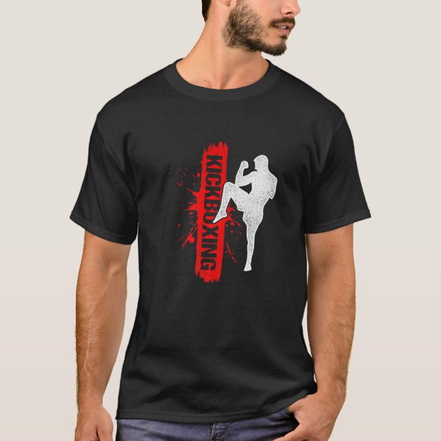 Kickboxing Skilled Kick Boxing Workout T-Shirt (Front)