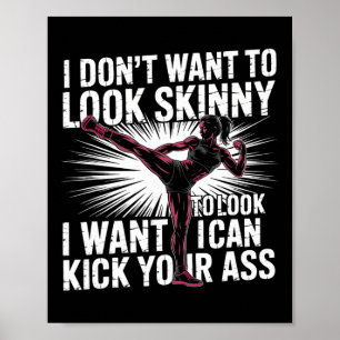 Kickboxing Strong Women Fitness Motivation  Poster