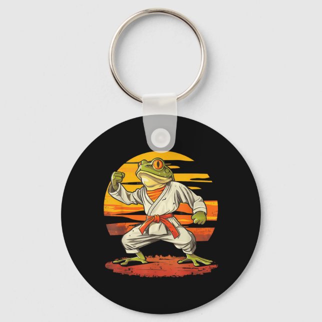 Kickboxing Sunset Jiu-Jitsu Mma Toad Taekwondo Key Ring (Front)