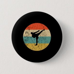 Kickboxing Sunset Mma Kickboxing Karate Teacher Ki 6 Cm Round Badge