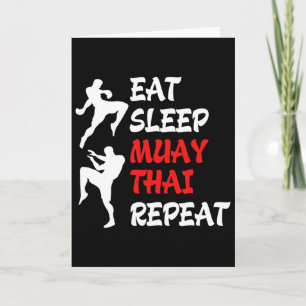 Kickboxing Thai Boxing Eat Sleep Muay Thai Card