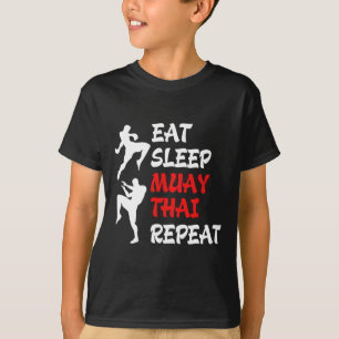 Kickboxing Thai Boxing Eat Sleep Muay Thai T-Shirt