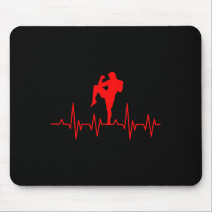Kickboxing Thai Boxing Heartbeat Muay Thai  Mouse Mat