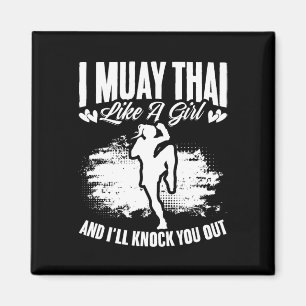 Kickboxing Thailand Mma Thai Boxing Muay Thai Girl Magnet