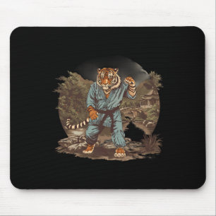 Kickboxing Tiger Pagoda Temple Martial Arts Karate Mouse Mat