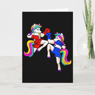 Kickboxing Unicorn Kickboxer Mma Card