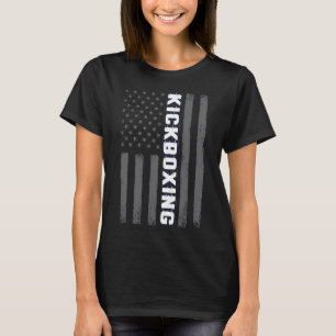 Kickboxing Usa American Flag Gift Martial Arts Spo T-Shirt