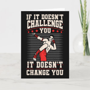 Kickboxing Vintage If It Doesnt Challenge Youit Do Card