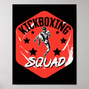 Kickboxing Vintage Kickboxing Squad Poster
