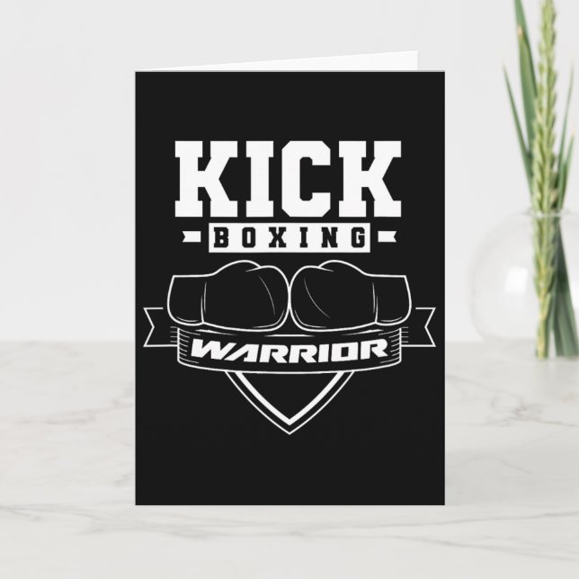 Kickboxing Warrior Kickbox Kickboxer Kick Boxing  Card (Front)