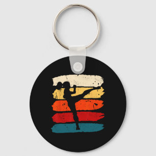 Kickboxing Woman Kickboxer Karate Boxing Mma Fight Key Ring