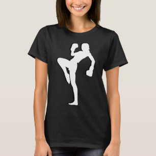 Kickboxing Women Is Striking Silhouette Design Is T-Shirt