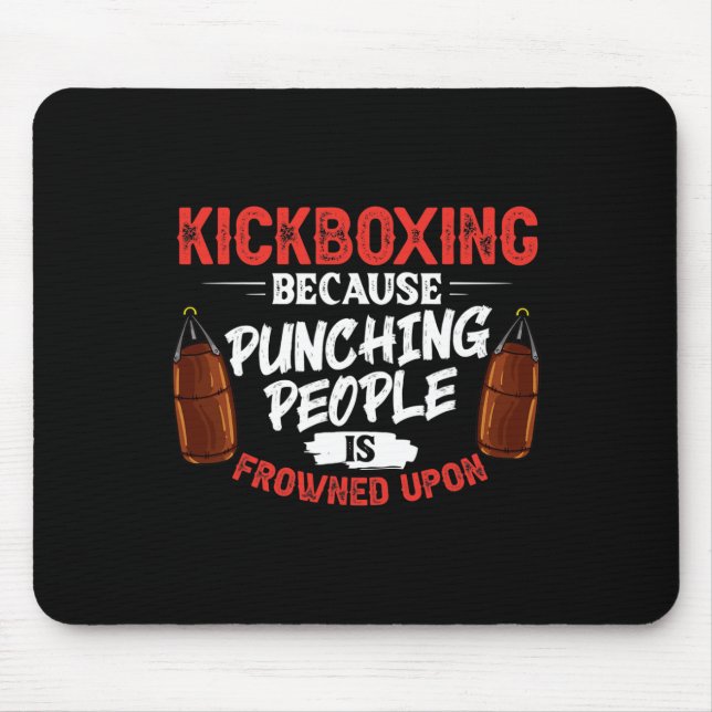 Kickboxing Workout Cardio Beginner Kickboxer _2  Mouse Mat (Front)