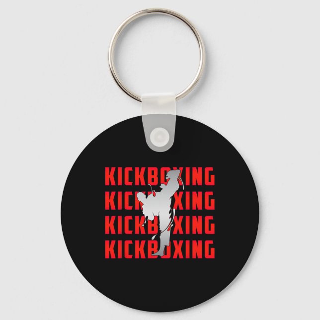 Kickboxing Workout For Kickboxer Karate Martial Ar Key Ring (Front)