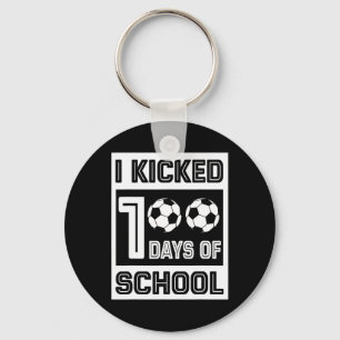 Kicked 100 Days Of School Fun 100 Days For Soccer Key Ring