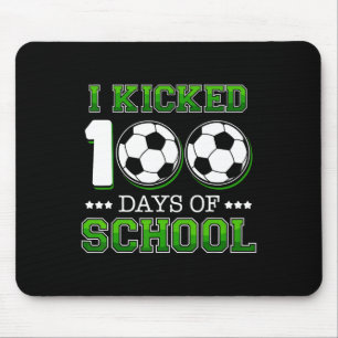 Kicked 100 Days School Soccer Sports Boys Mouse Mat