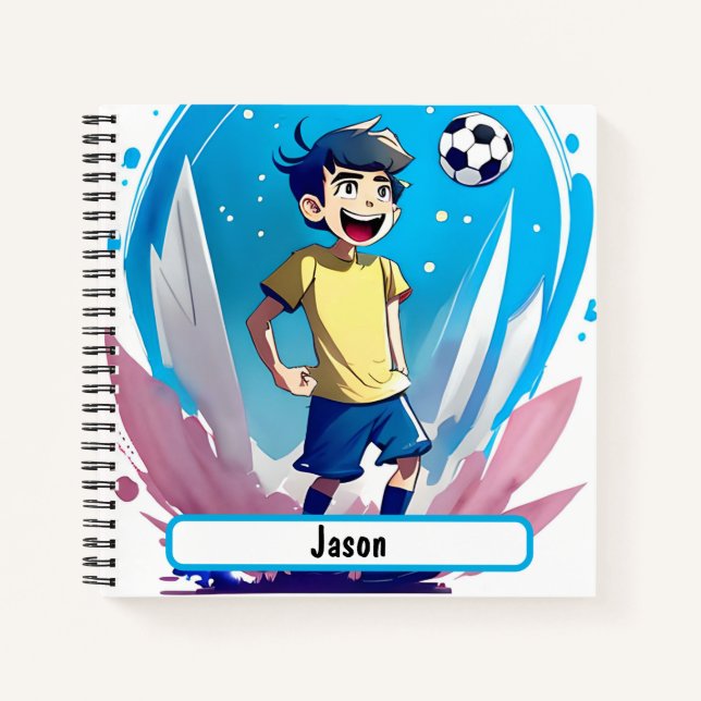 Kicker Notebook With Customisable Nametag (Front)