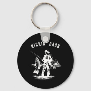 Kickin Byss Fisherman Fishing Fish Funny Outdoors Key Ring