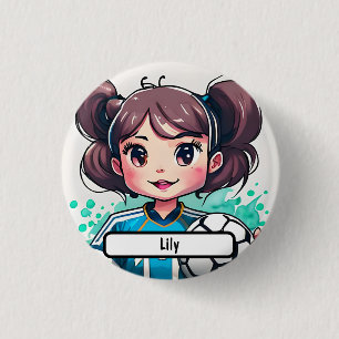Kickin' Cutie Button With Custom Nametag