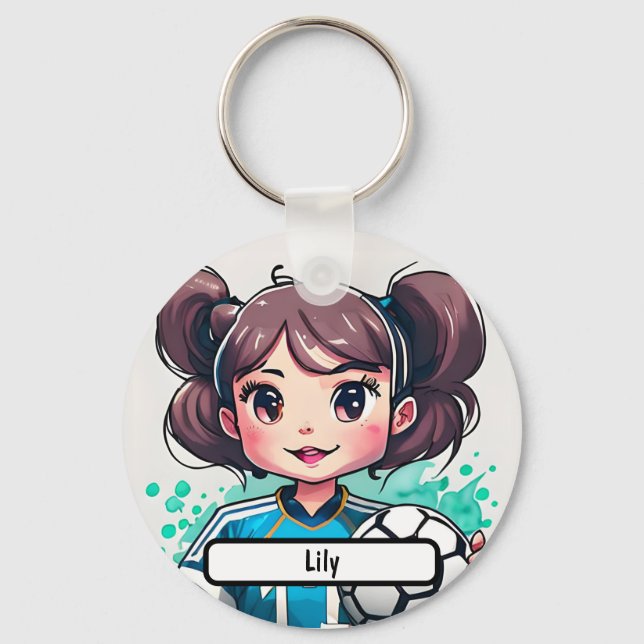 Kickin' Cutie Keychain With Custom Nametag (Front)