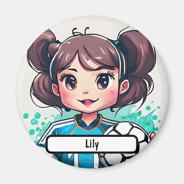 Kickin' Cutie Magnet With Custom Nametag (Front)