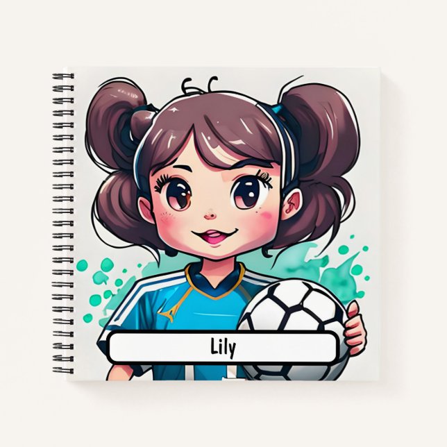 Kickin' Cutie Notebook With Custom Nametag (Front)