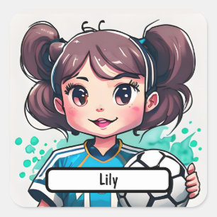 Kickin' Cutie Sticker With Custom Nametag